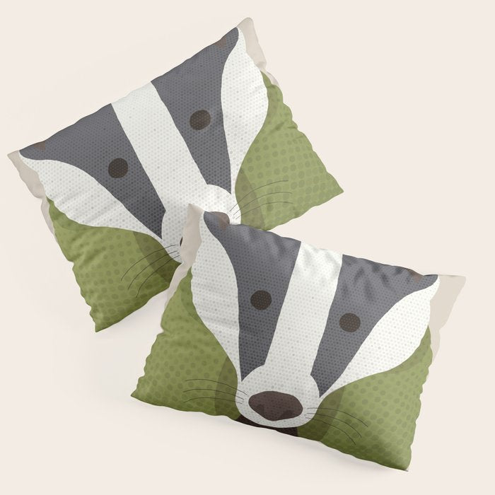 Whimsy Badger Pillow Sham Gallery Image 1