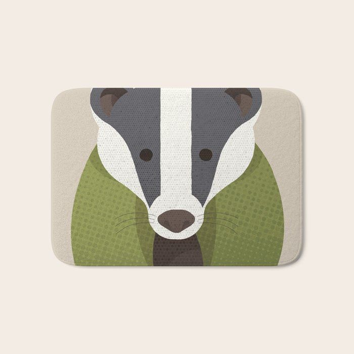 Whimsy Badger Bath Mat Gallery Image 1