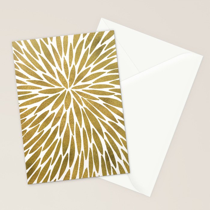 Golden Burst Stationery Card Gallery Image 2