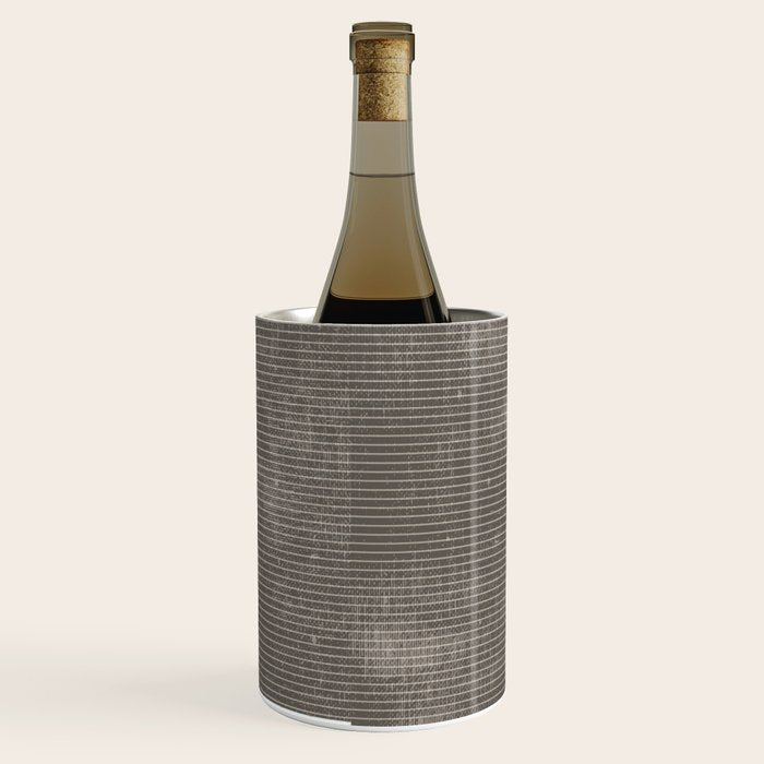 Vintage pastel brown abstract geometrical stripes Wine Chiller Gallery Image 2