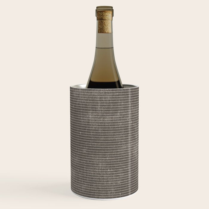 Vintage pastel brown abstract geometrical stripes Wine Chiller Gallery Image 1