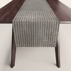 Vintage pastel brown abstract geometrical stripes Table Runner Gallery Image 1