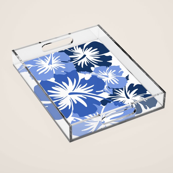 Epic Hibiscus Hawaiian Floral Aloha Shirt Print Acrylic Tray Gallery Image 1