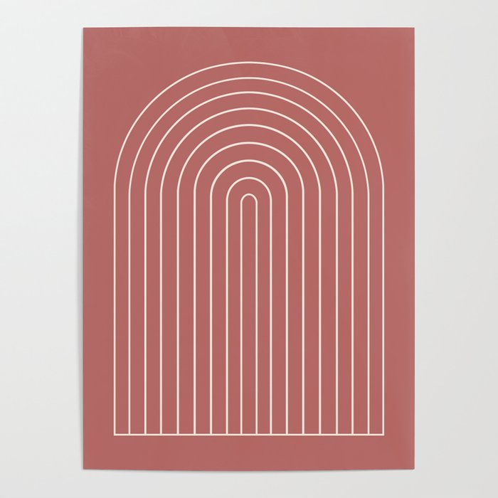 Minimal Arch LII Rose Modern Geometric Lines Poster Gallery Image 4