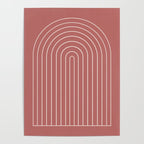 Minimal Arch LII Rose Modern Geometric Lines Poster Gallery Image 4