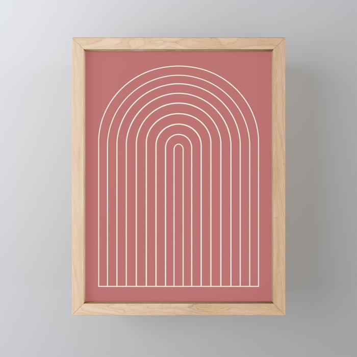 Minimal Arch LII Rose Modern Geometric Lines Mini Art Print Gallery Image 1