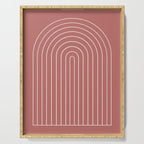 Minimal Arch LII Rose Modern Geometric Lines Serving Tray Gallery Image 1