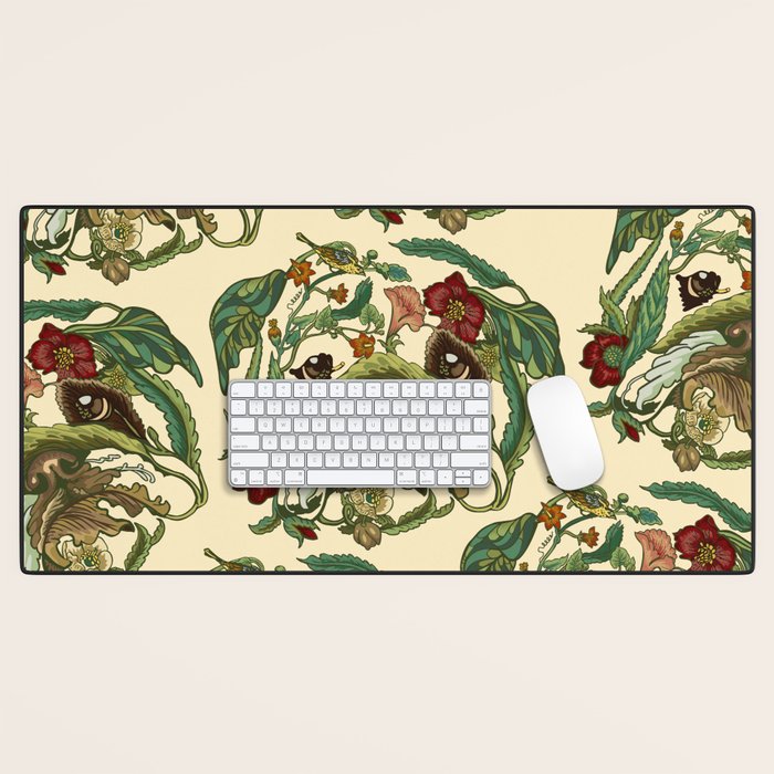 Botanical English Bulldog Desk Mat Gallery Image 1