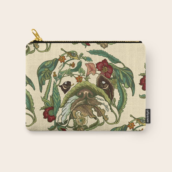 Botanical English Bulldog Carry All Pouch Gallery Image 1