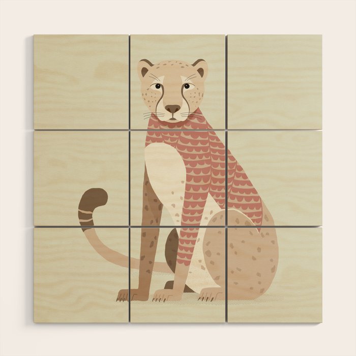 Whimsical Cheetah Wood Wall Art Gallery Image 1