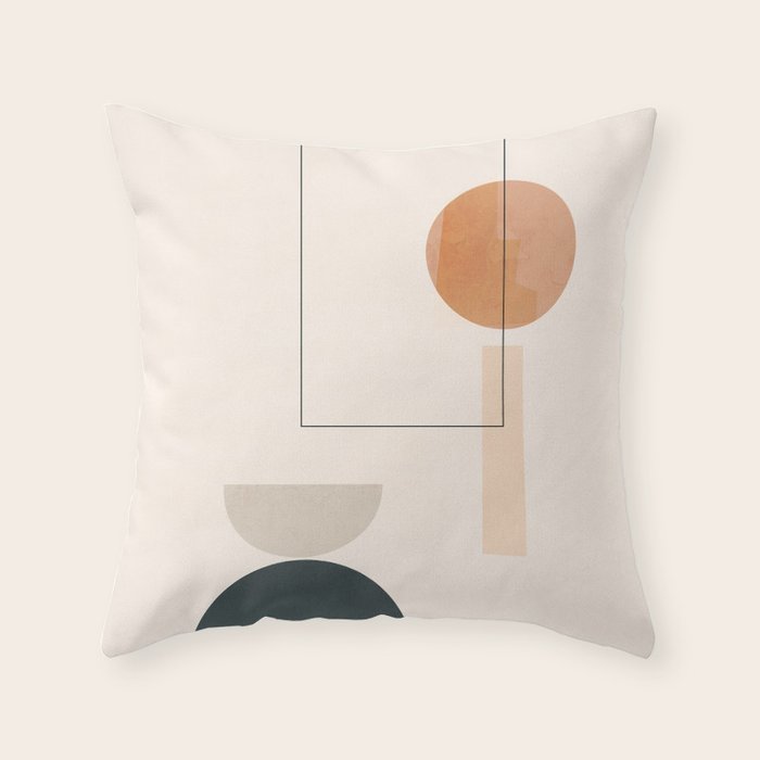 Minimal Abstract Shapes 16 Throw Pillow Gallery Image 1