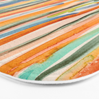 Loose Watercolor Lines 2 - abstract yellow painting Bath Mat Gallery Image 3