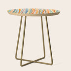 Loose Watercolor Lines 2 - abstract yellow painting Side Table Gallery Image 1