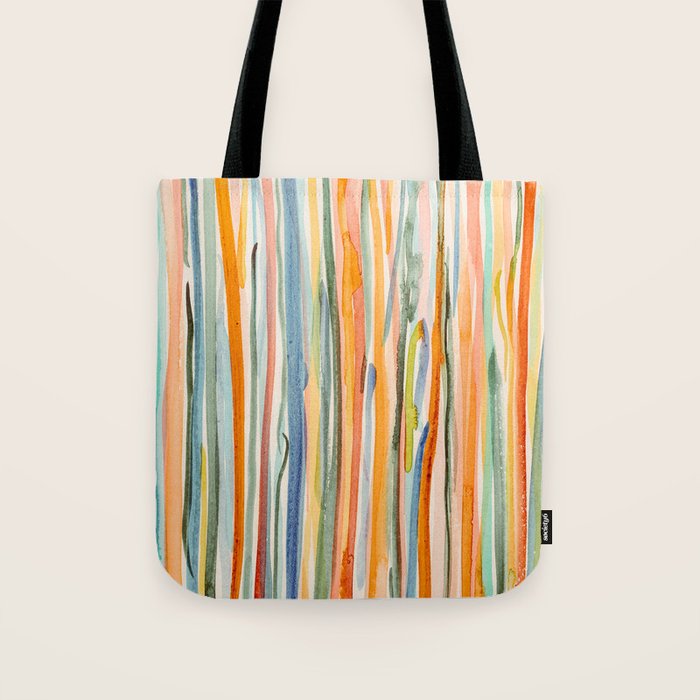 Loose Watercolor Lines 2 - abstract yellow painting Tote Bag Gallery Image 1