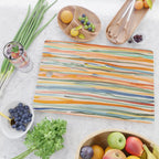 Loose Watercolor Lines 2 - abstract yellow painting Cutting Board Gallery Image 2