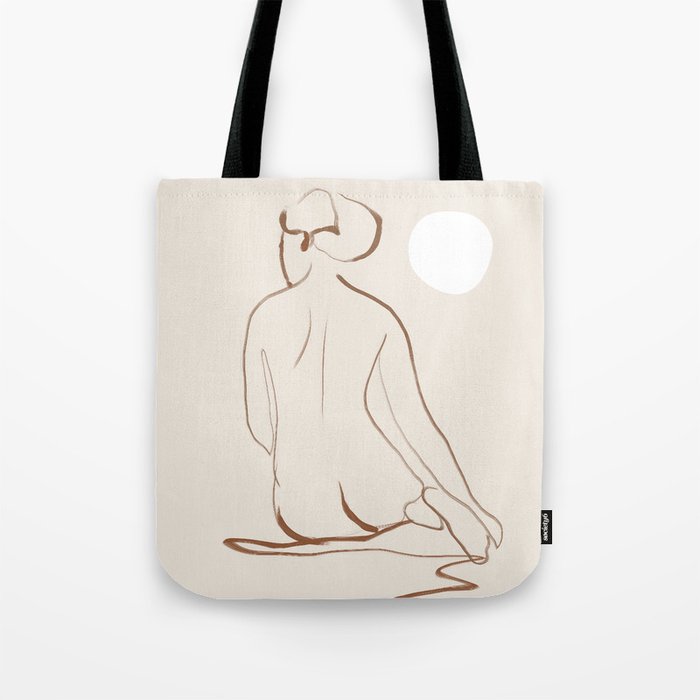 Minimal Line Art Nude 2 Tote Bag Gallery Image 1