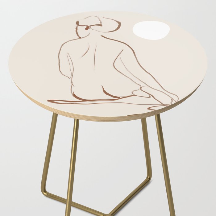 Minimal Line Art Nude 2 Side Table Gallery Image 2