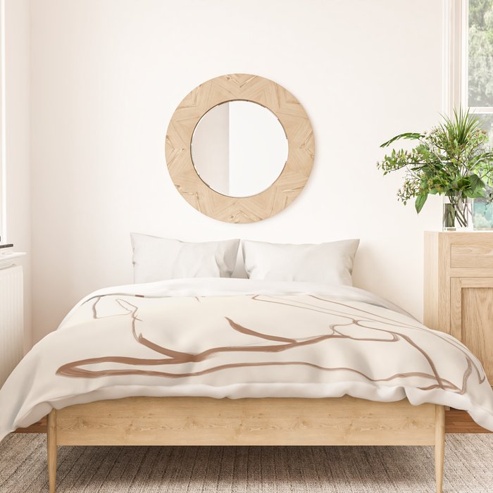 Minimal Line Art Nude 2 Duvet Cover Gallery Image 3