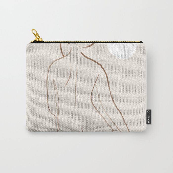 Minimal Line Art Nude 2 Carry All Pouch Gallery Image 1