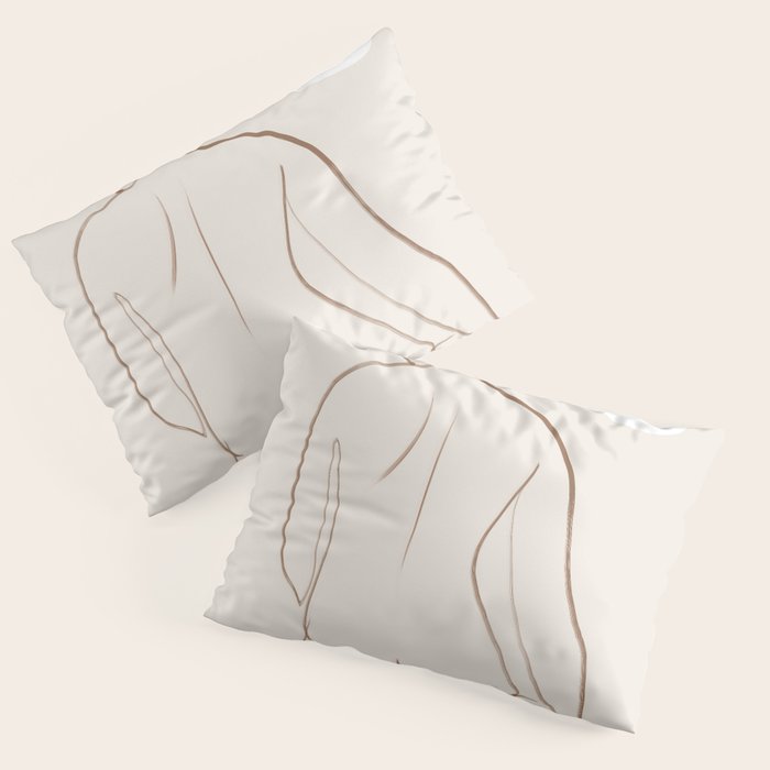 Minimal Line Art Nude 2 Pillow Sham Gallery Image 3