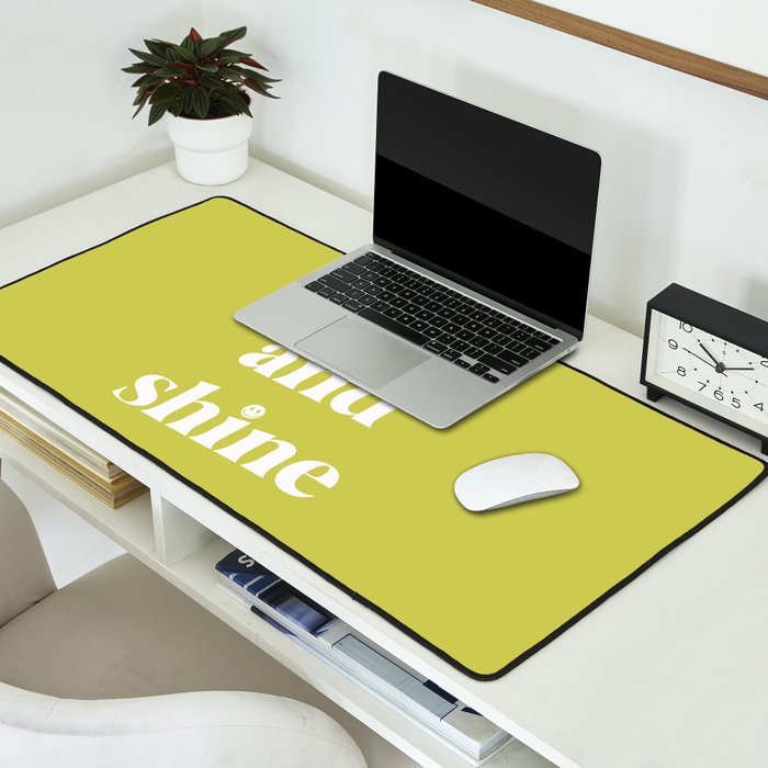 Rise And Shine Lime Desk Mat Gallery Image 2
