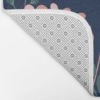 Alfons Mucha would love this flowers - dark blue Bath Mat Gallery Image 2