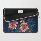 Alfons Mucha would love this flowers - dark blue Laptop Sleeve Gallery Image 2