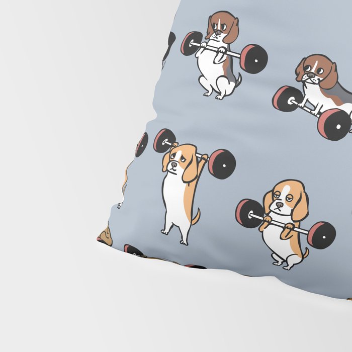 Olympic Lifting Beagles Pillow Sham Gallery Image 4