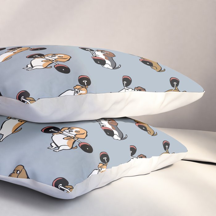 Olympic Lifting Beagles Pillow Sham Gallery Image 3