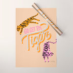 Go Get 'Em Tiger - Melon Wrapping Paper Gallery Image 1