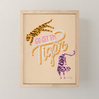 Go Get 'Em Tiger - Melon Mini Art Print Gallery Image 1