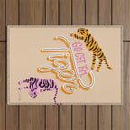 Go Get 'Em Tiger - Melon Outdoor Rug Gallery Image 1