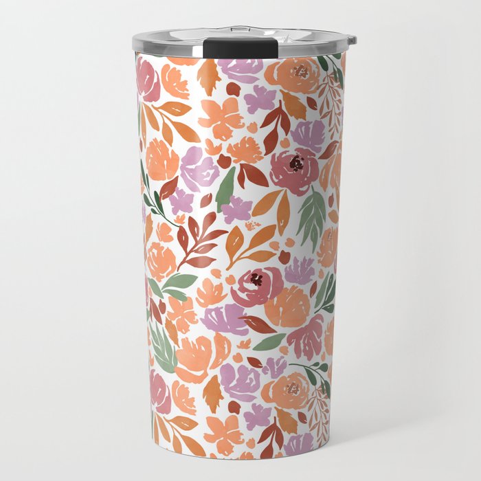 Simple colorful floral CWP Travel Mug Gallery Image 1