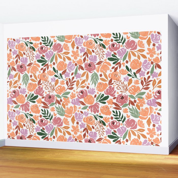 Simple colorful floral CWP Wall Mural Gallery Image 2