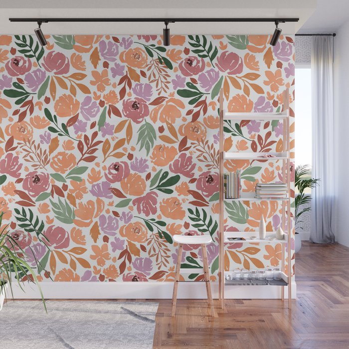 Simple colorful floral CWP Wall Mural Gallery Image 1
