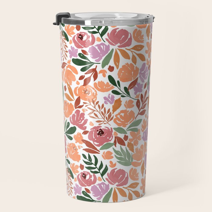 Simple colorful floral CWP Travel Mug Gallery Image 3