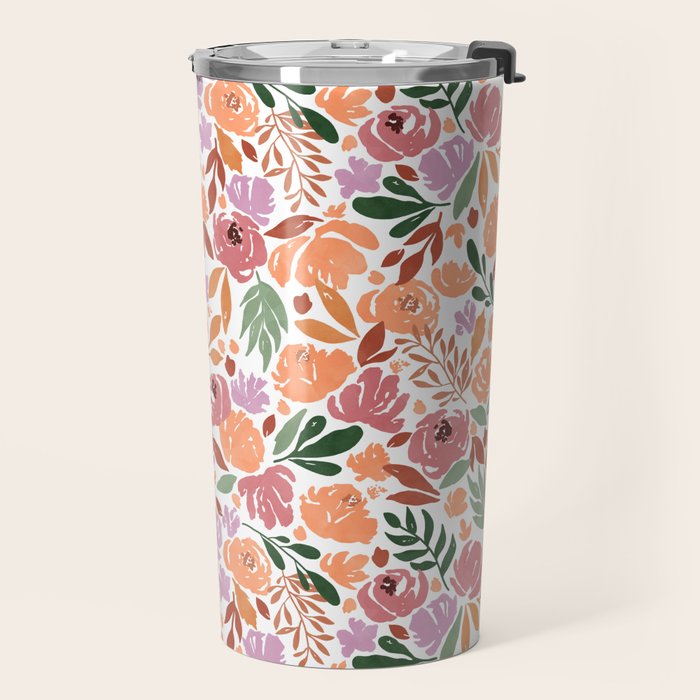 Simple colorful floral CWP Travel Mug Gallery Image 2