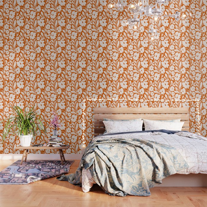 Tropical Vines Pattern - Terracotta Wallpaper Gallery Image 3