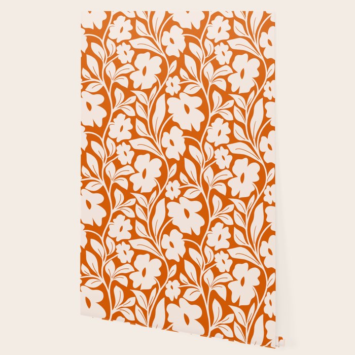 Tropical Vines Pattern - Terracotta Wallpaper Gallery Image 2