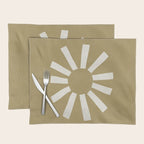 Sun Line Minimalist - Gold Beige Placemat Gallery Image 1