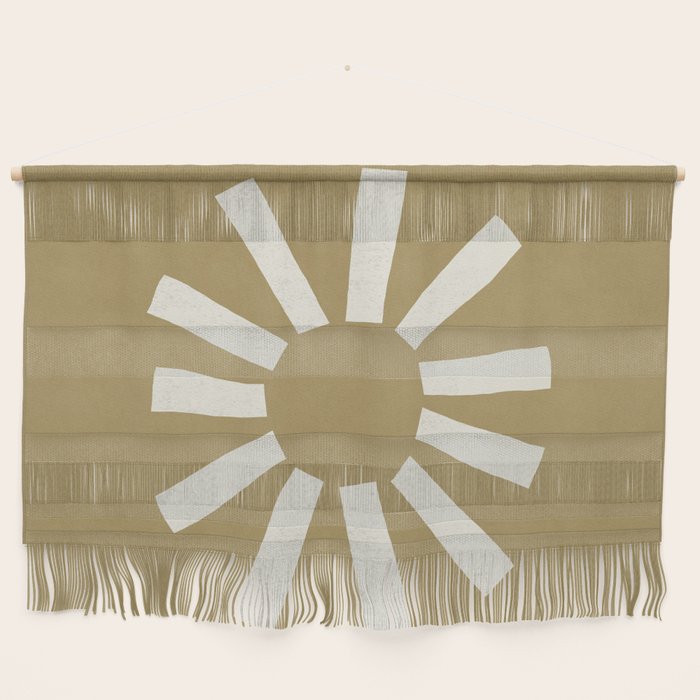 Sun Line Minimalist - Gold Beige Wall Hanging Gallery Image 1