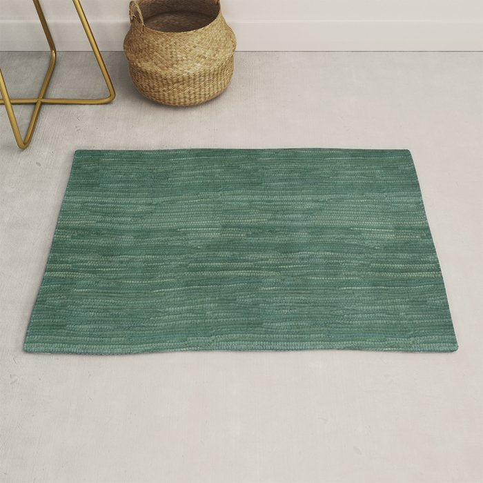 Boho Old Market Textile in Green Rug Gallery Image 1