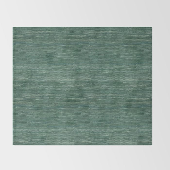 Boho Old Market Textile in Green Throw Blanket Gallery Image 2