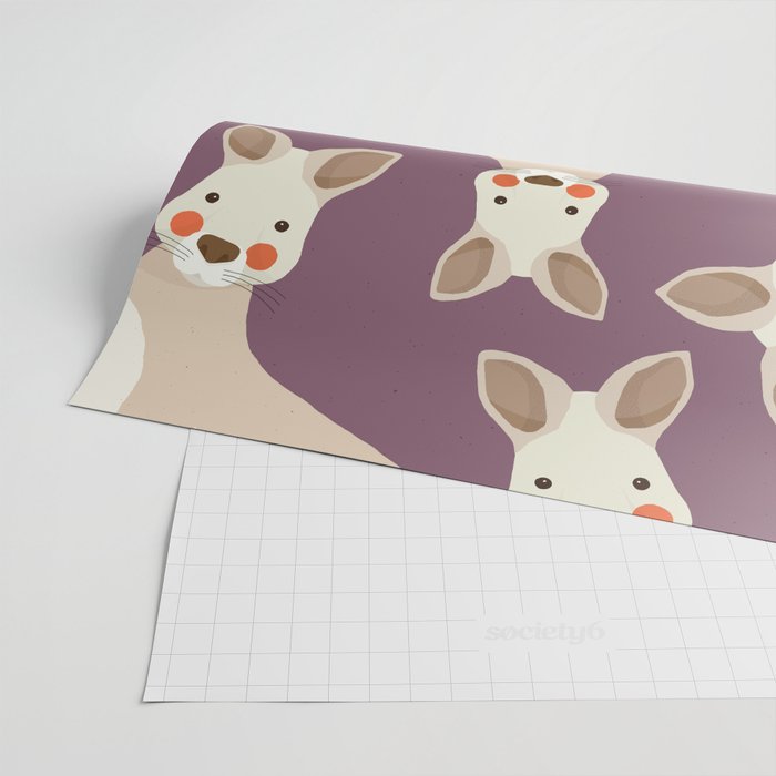 Kangaroo, Animal Portrait Wrapping Paper Gallery Image 2