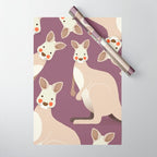 Kangaroo, Animal Portrait Wrapping Paper Gallery Image 1