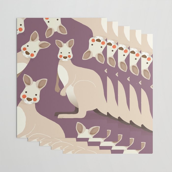 Kangaroo, Animal Portrait Wrapping Paper Gallery Image 3