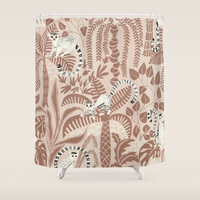 Jungle adventure Pantone color of the year 2025 Shower Curtain Gallery Image 1