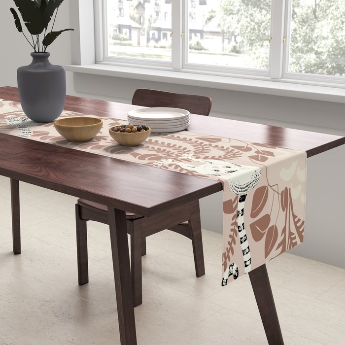 Jungle adventure Pantone color of the year 2025 Table Runner Gallery Image 2