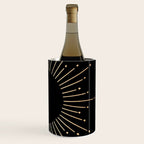 Sunburst Gold Copper Bronze on Black Wine Chiller Gallery Image 3