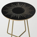 Sunburst Gold Copper Bronze on Black Side Table Gallery Image 2